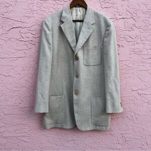 Giorgio Armani Cashmere Blazer Sport Coat Neutral Italian Italy Heritage